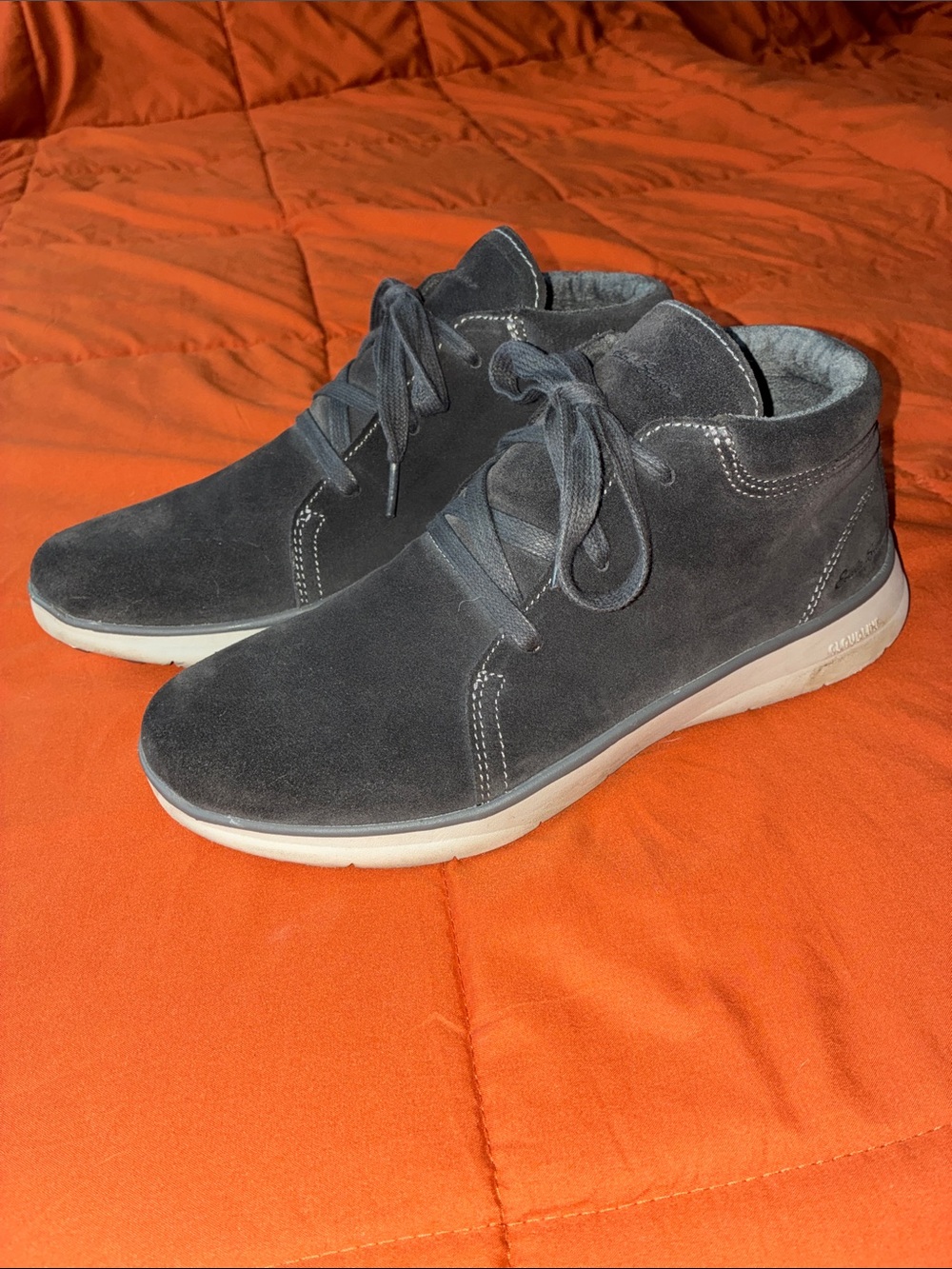 Eddie Bauer Cloudline Casual Men's Suede Chukka Boots in Blue Gray Size 8.5